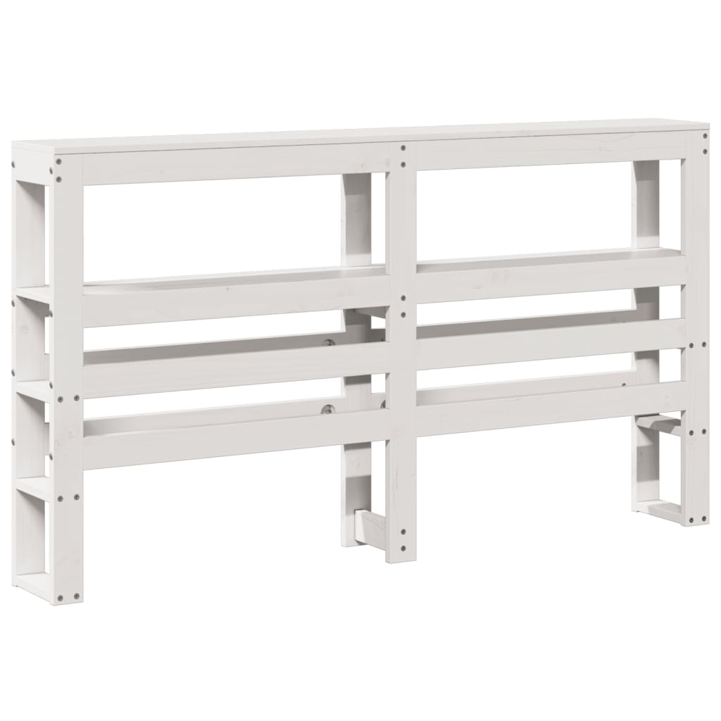 Tête de lit avec étagères blanc 160 cm bois massif de pin - XIOS