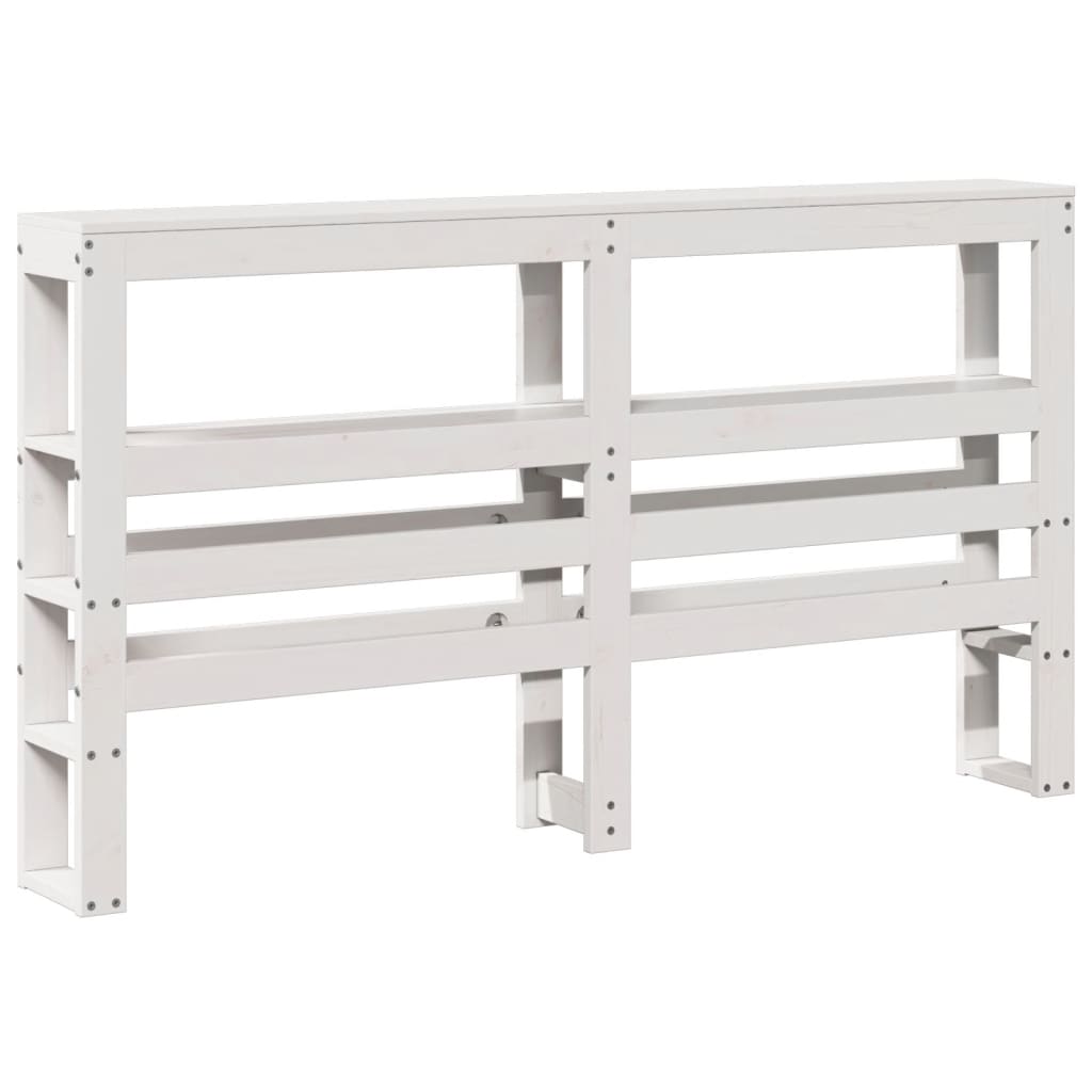 Tête de lit avec étagères blanc 150 cm bois massif de pin - XIOS