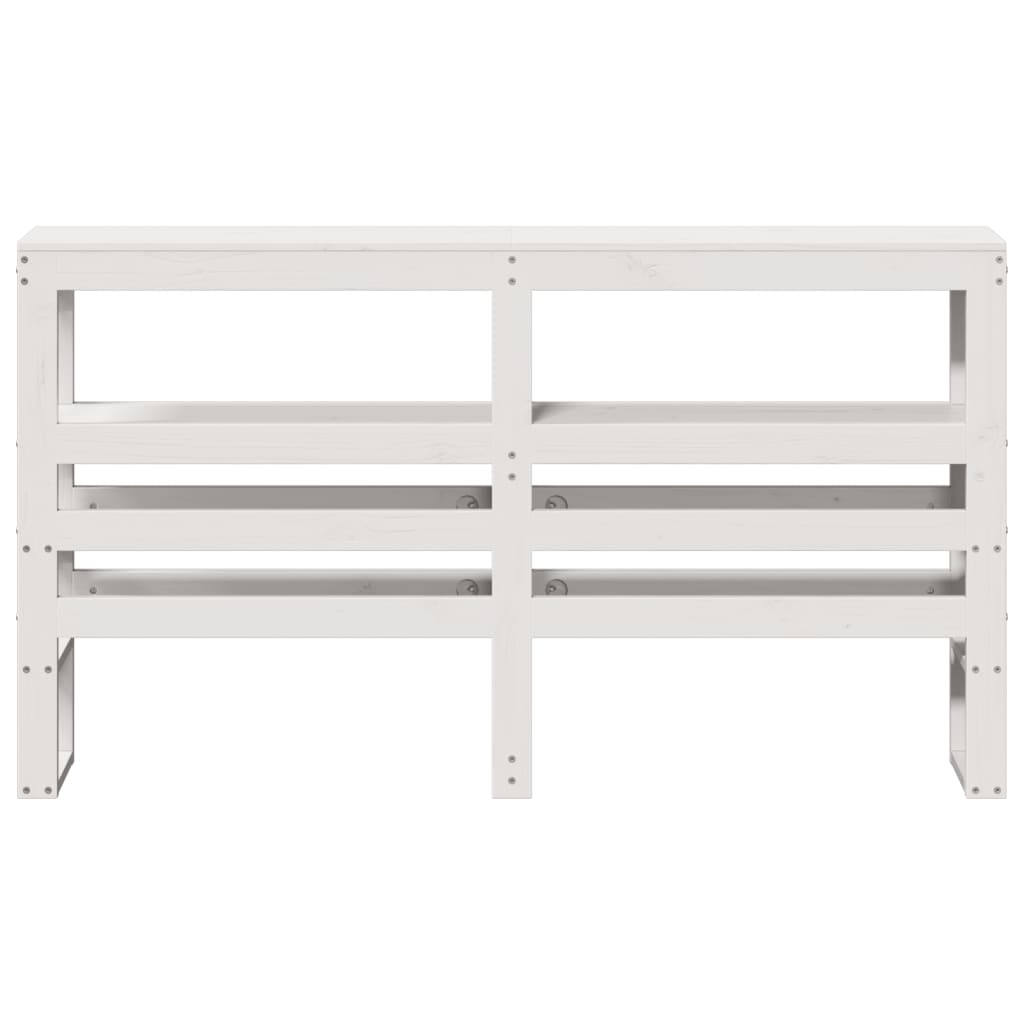 Tête de lit avec étagères blanc 120 cm bois massif de pin - XIOS