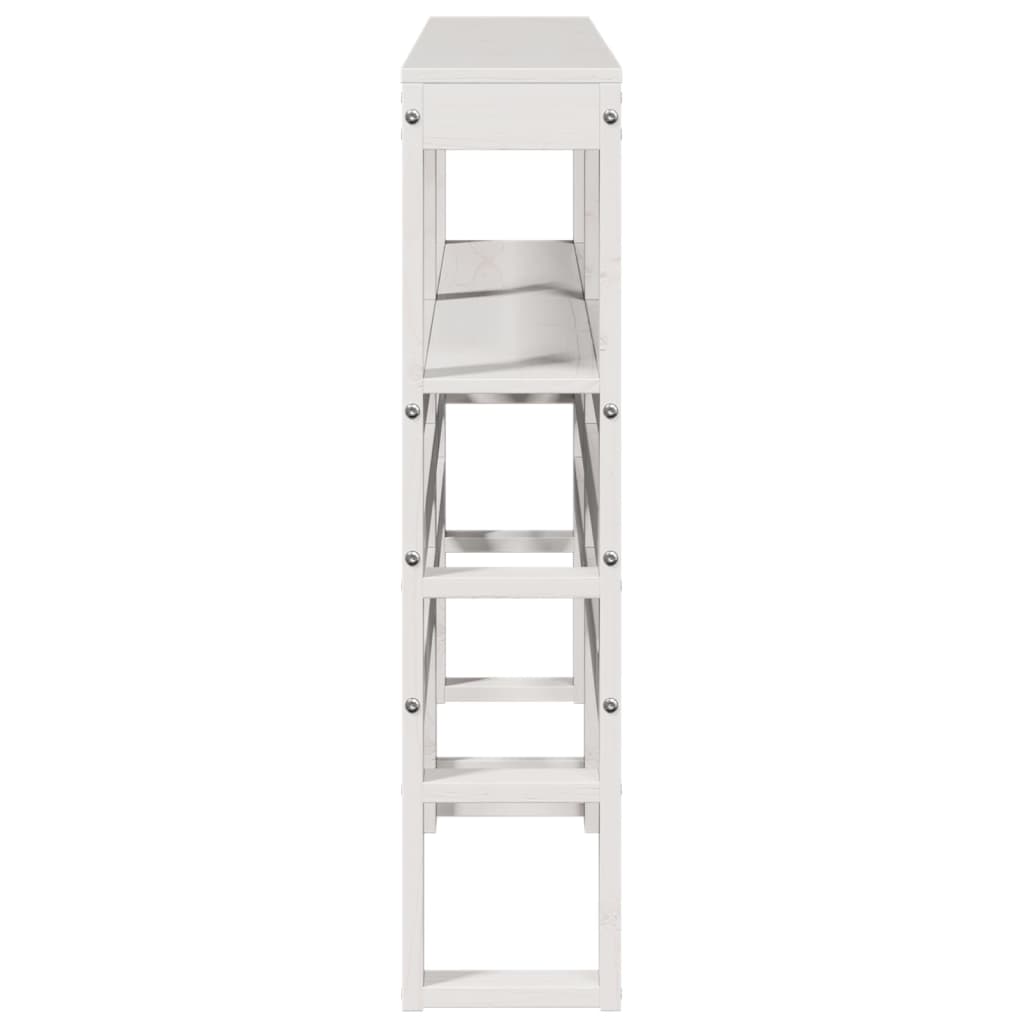 Tête de lit avec étagères blanc 120 cm bois massif de pin - XIOS