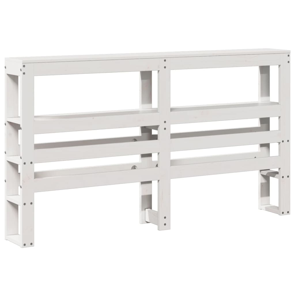 Tête de lit avec étagères blanc 120 cm bois massif de pin - XIOS