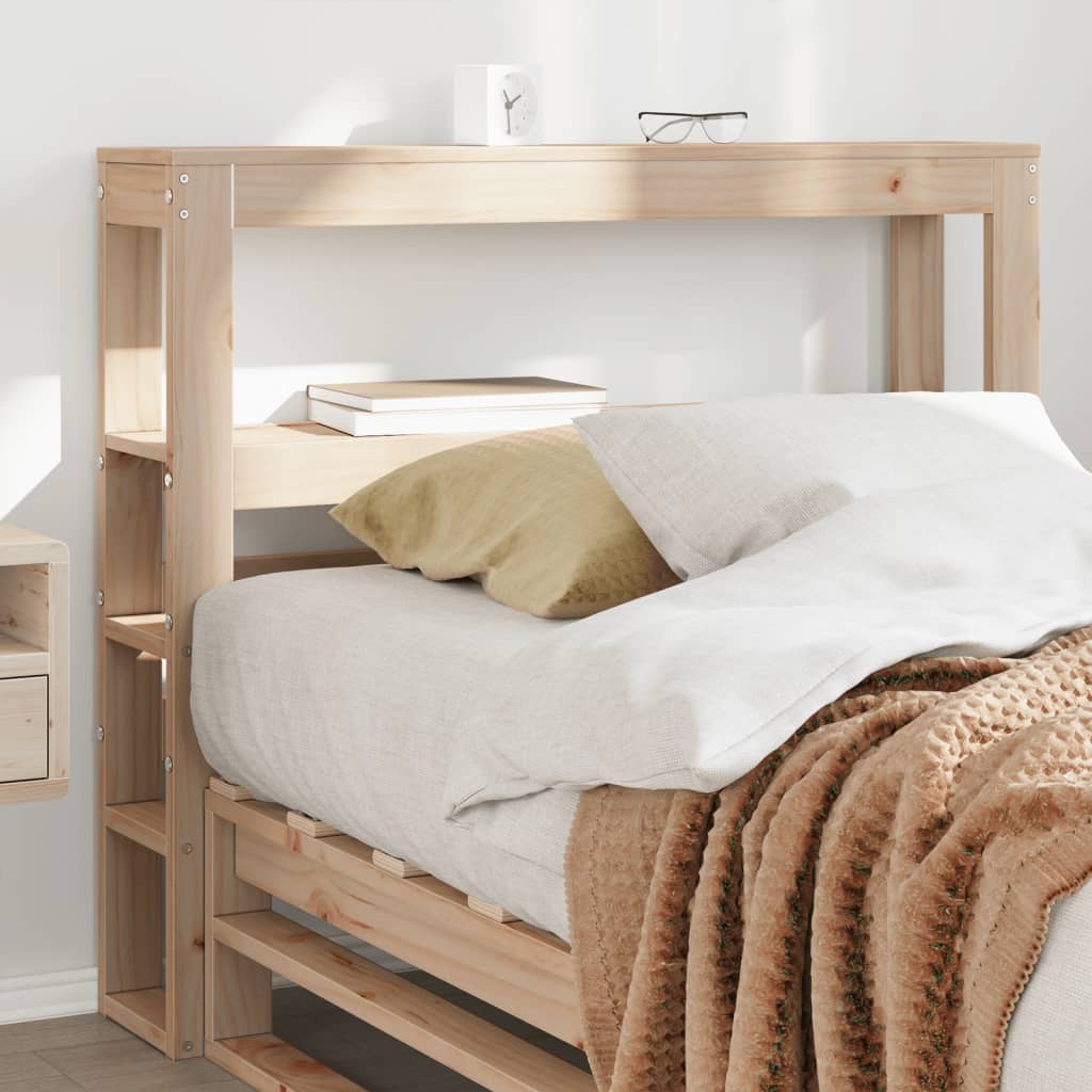 Tête de lit avec étagères 100 cm bois massif de pin - XIOS