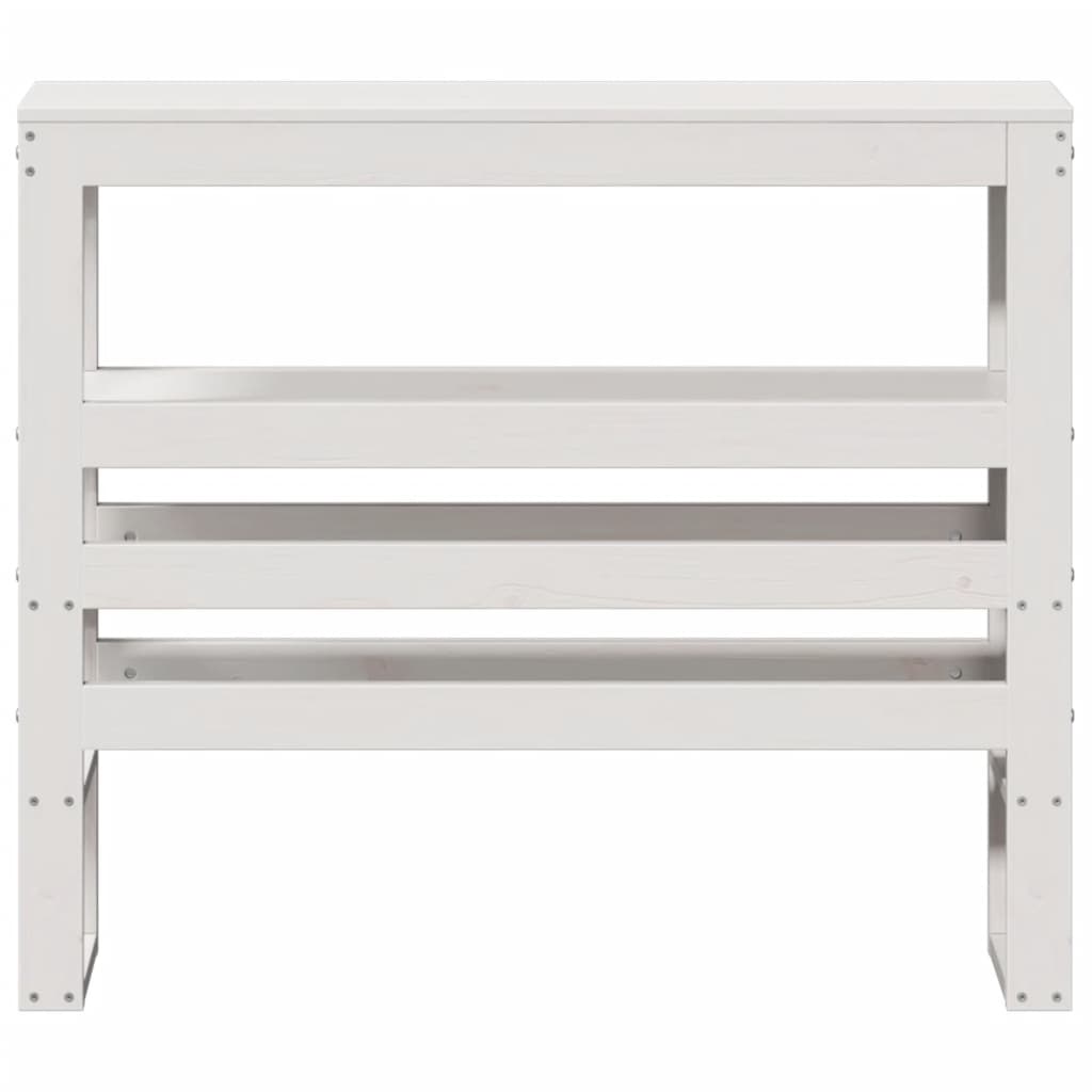 Tête de lit avec étagères blanc 75 cm bois massif de pin - XIOS