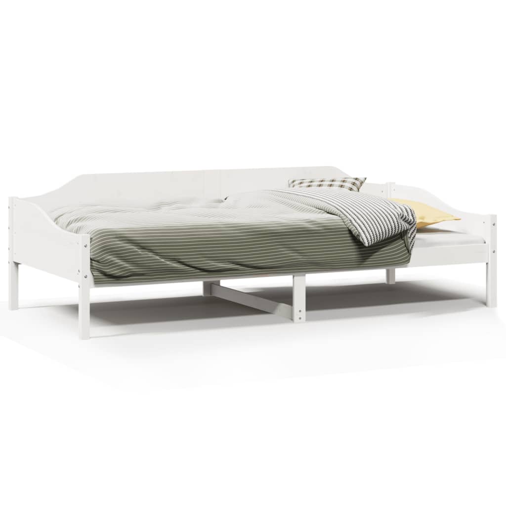 Cadre de lit sans matelas blanc 80x200 cm bois massif de pin - XIOS