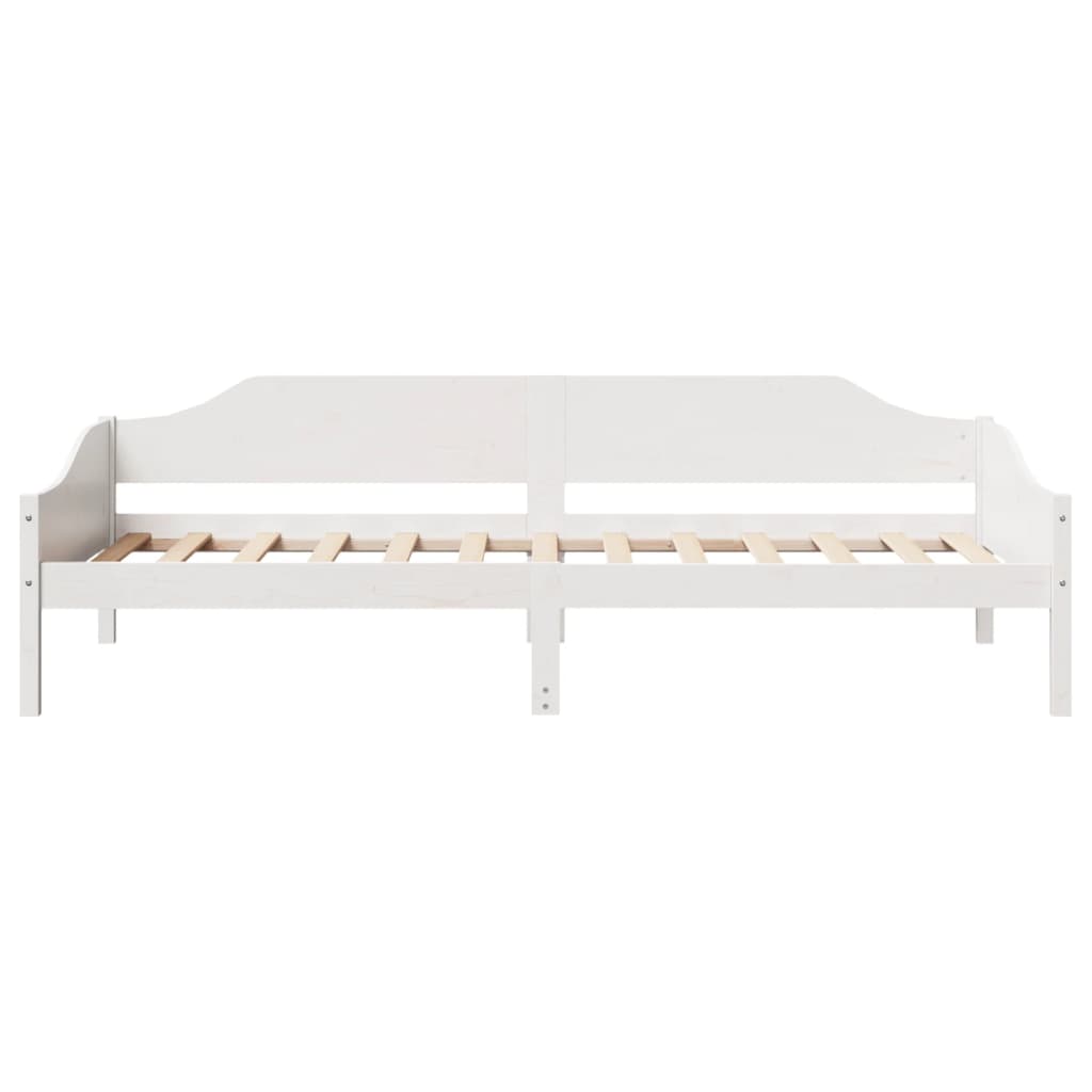 Cadre de lit sans matelas blanc 80x200 cm bois massif de pin - XIOS