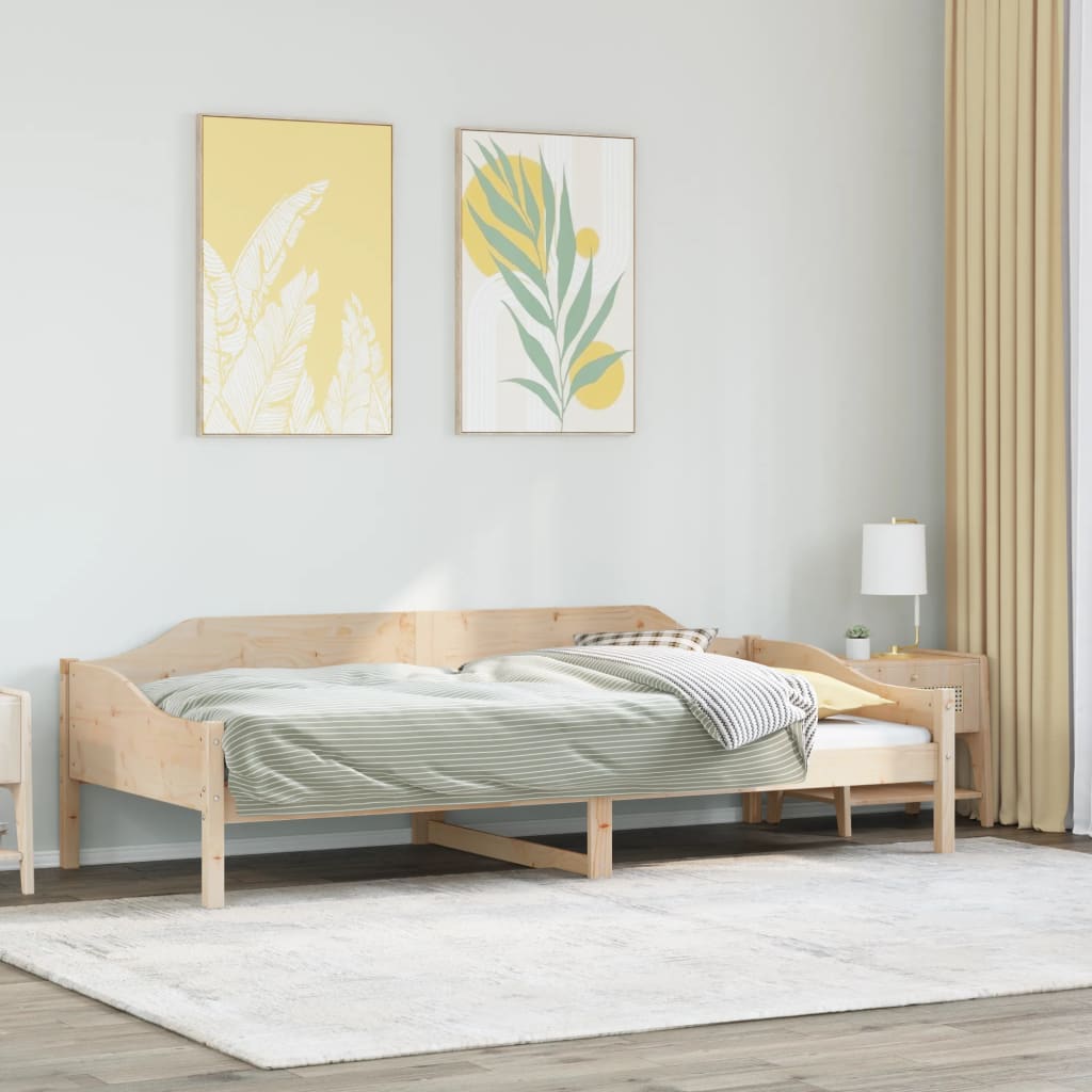 Cadre de lit sans matelas 90x200 cm bois de pin massif - XIOS