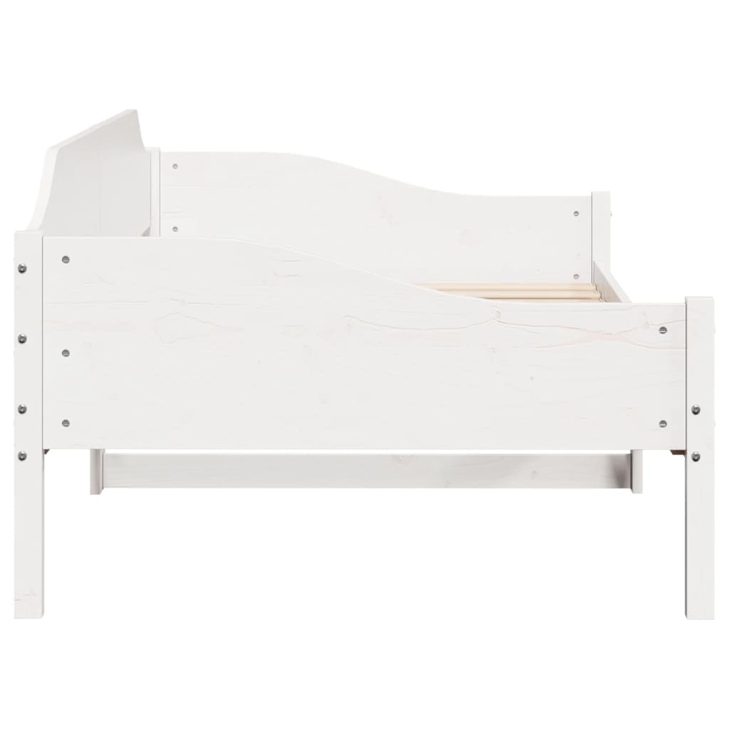 Cadre de lit sans matelas blanc 90x200 cm bois de pin massif - XIOS