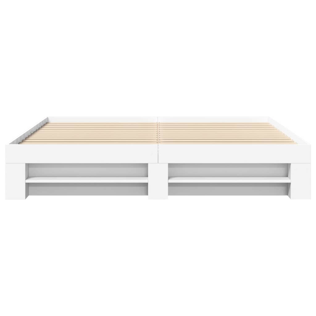 Cadre de lit sans matelas blanc 180x200 cm bois d'ingénierie - XIOS