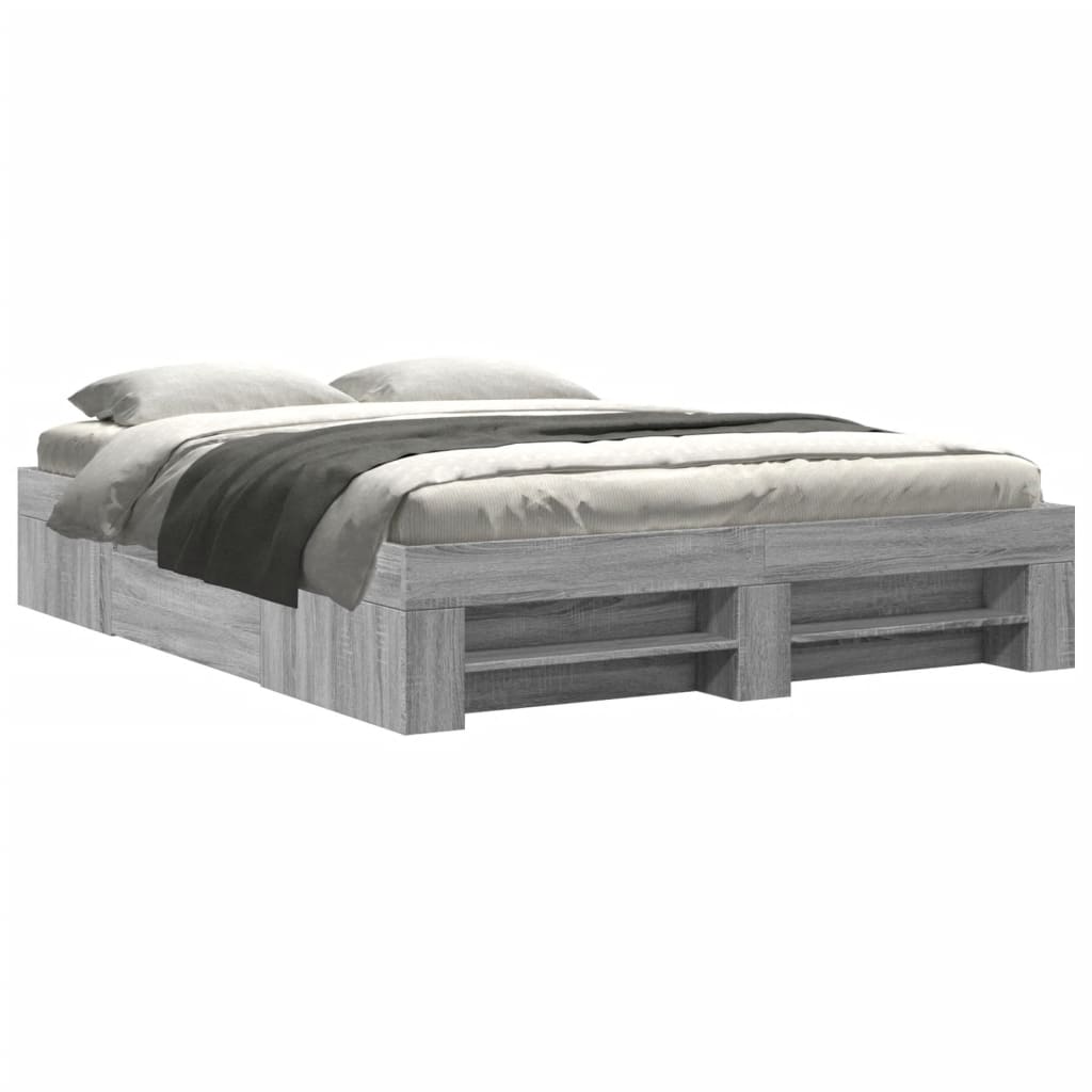 Cadre de lit sans matelas sonoma gris 150x200 cm - XIOS