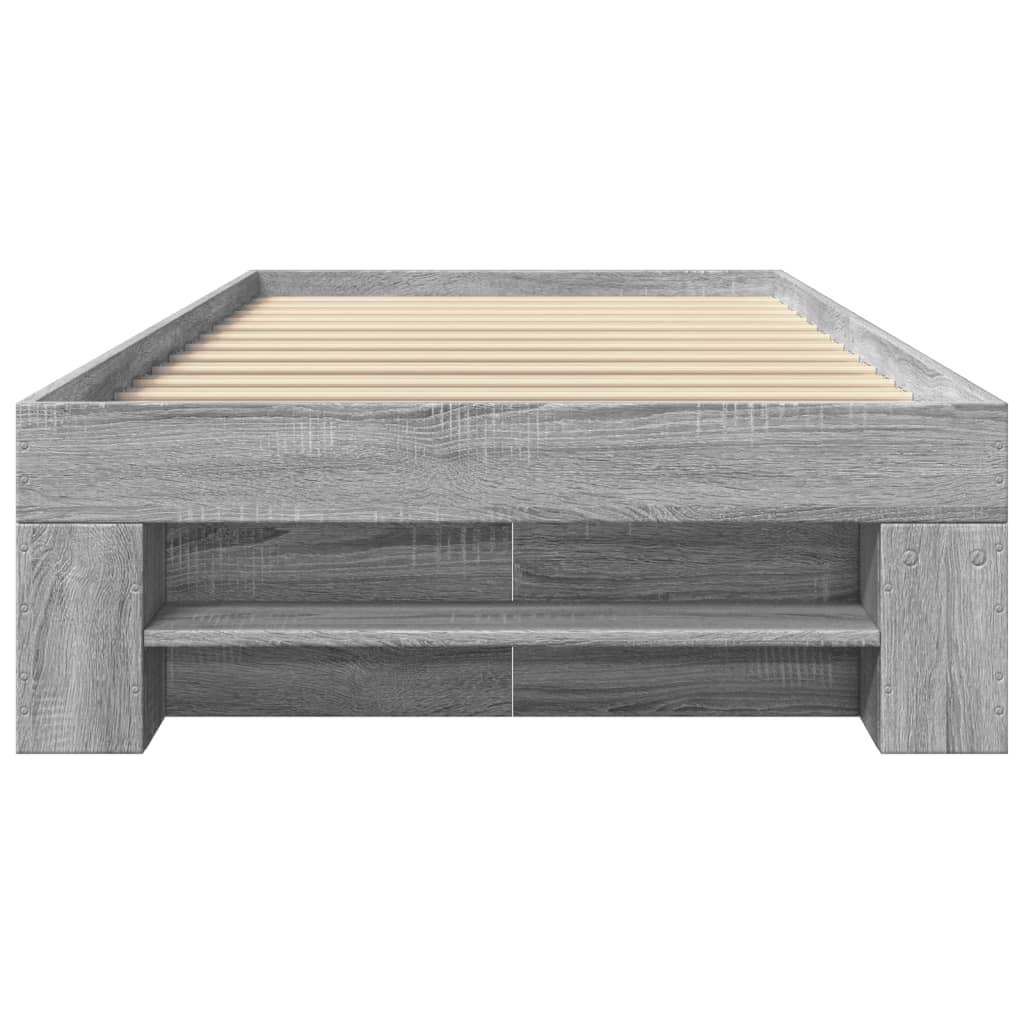 Cadre de lit sans matelas sonoma gris 100x200 cm - XIOS