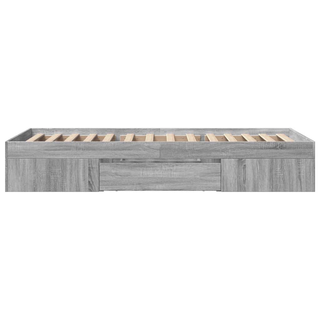 Cadre de lit sans matelas sonoma gris 100x200 cm - XIOS