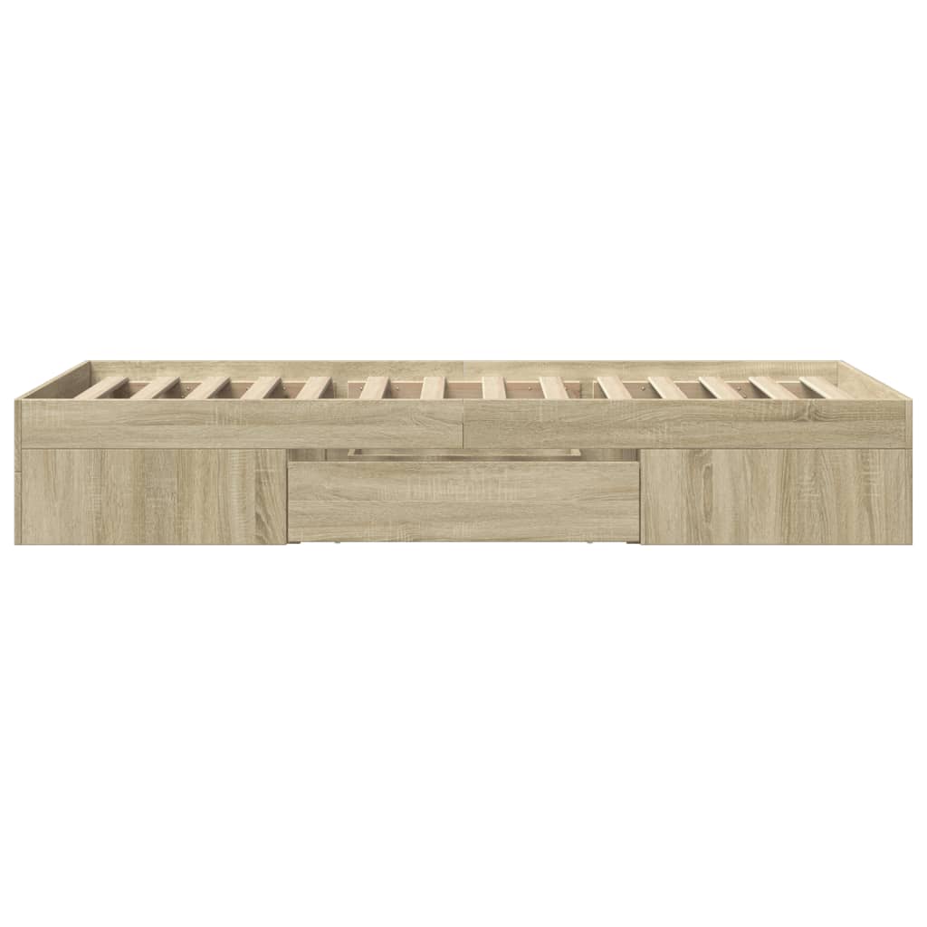 Cadre de lit sans matelas chêne sonoma 75x190 cm - XIOS