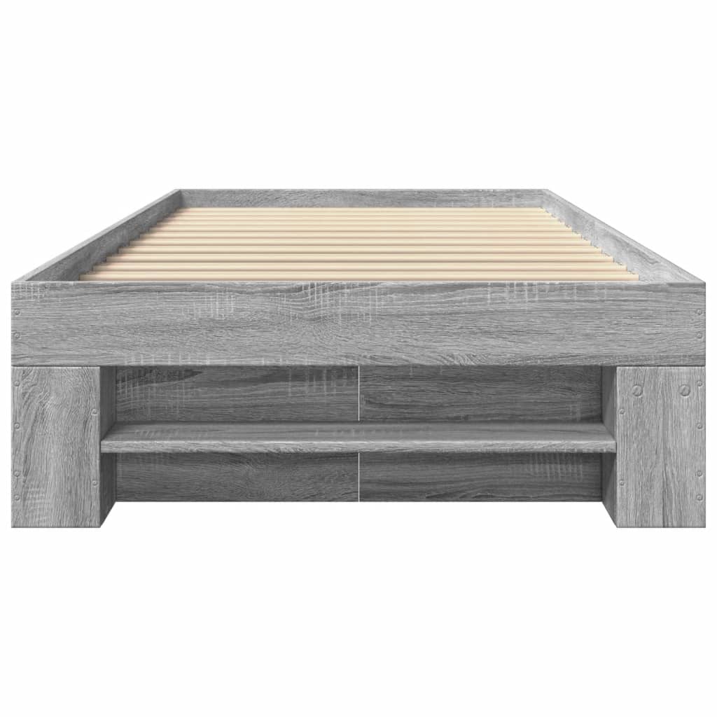 Cadre de lit sans matelas sonoma gris 75x190 cm - XIOS