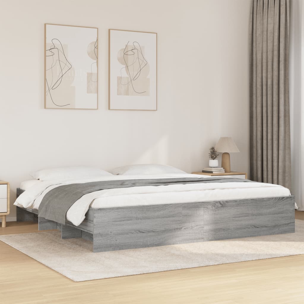 Cadre de lit sans matelas sonoma gris 200x200 cm - XIOS