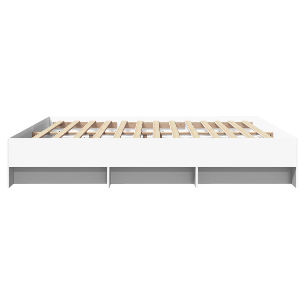 Cadre de lit sans matelas blanc 180x200 cm bois d'ingénierie - XIOS