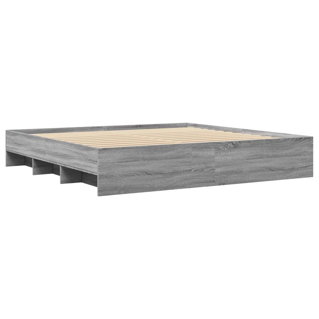 Cadre de lit sans matelas sonoma gris 180x200 cm - XIOS