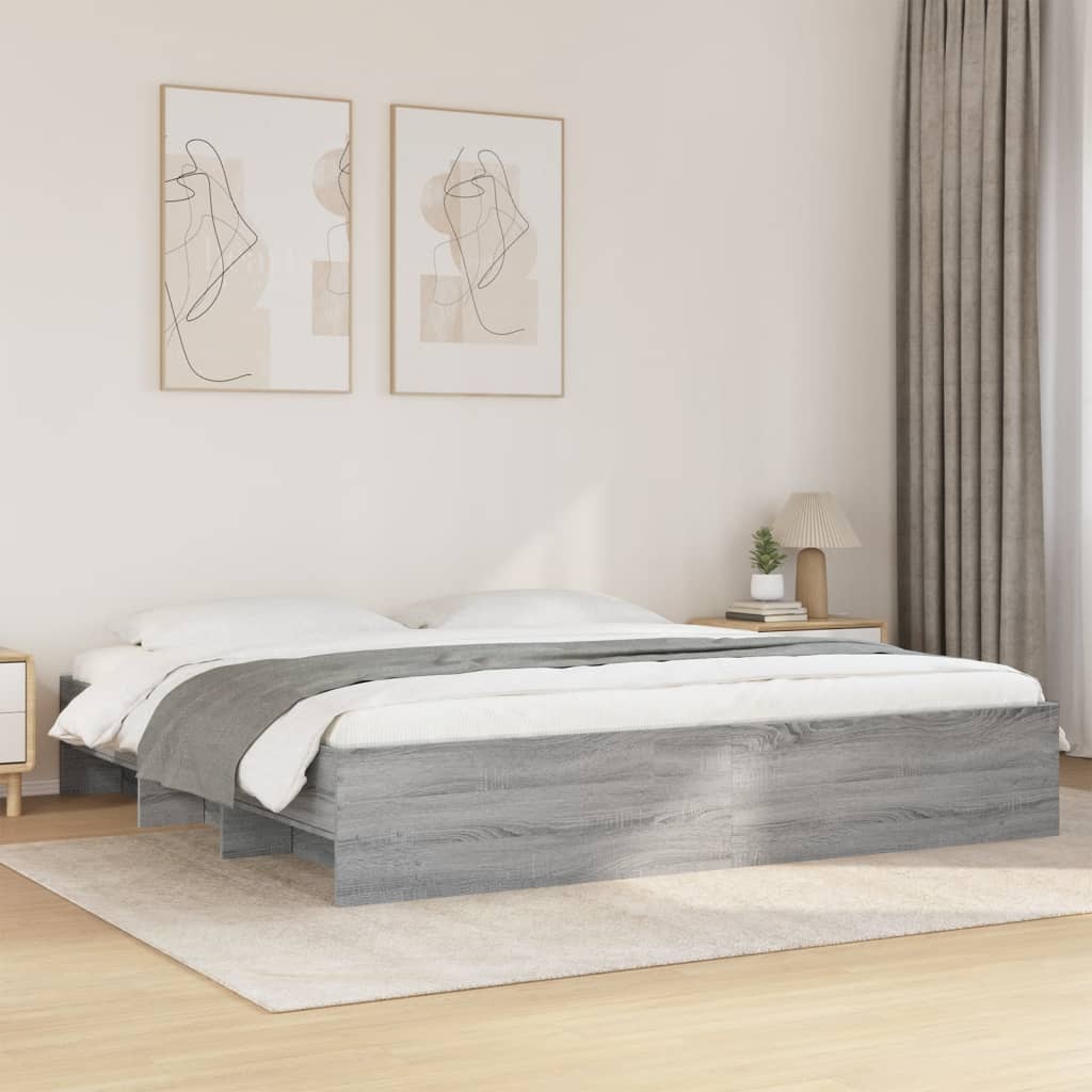 Cadre de lit sans matelas sonoma gris 180x200 cm - XIOS