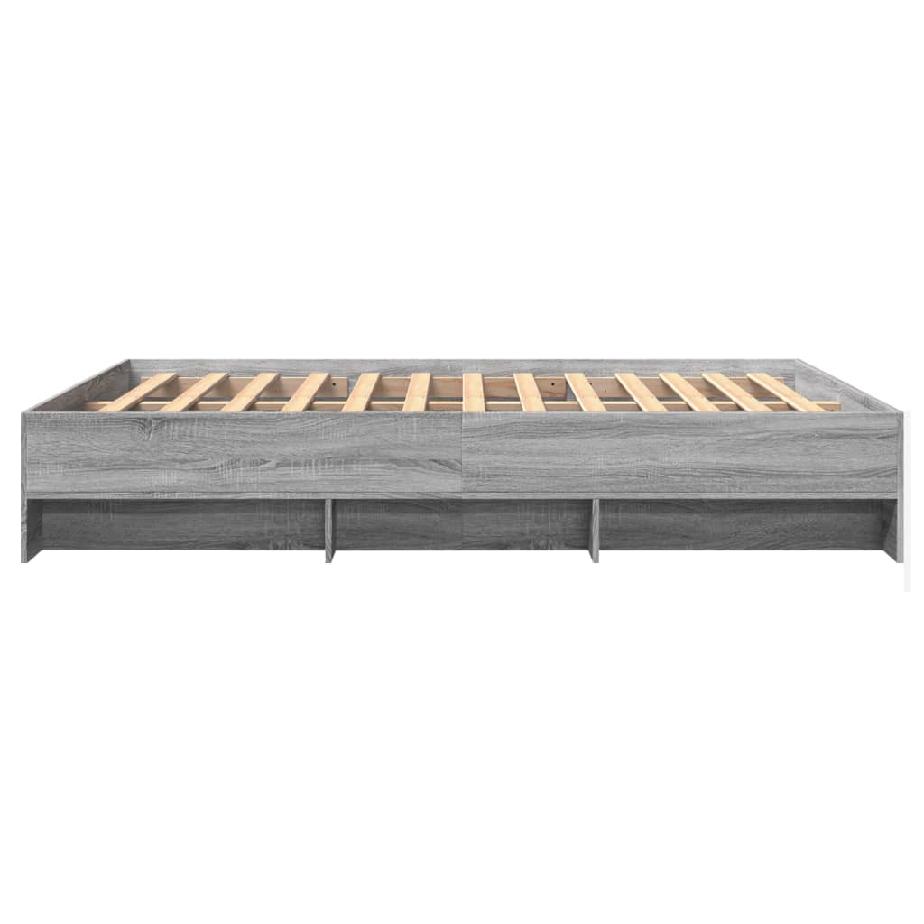 Cadre de lit sans matelas sonoma gris 150x200 cm - XIOS