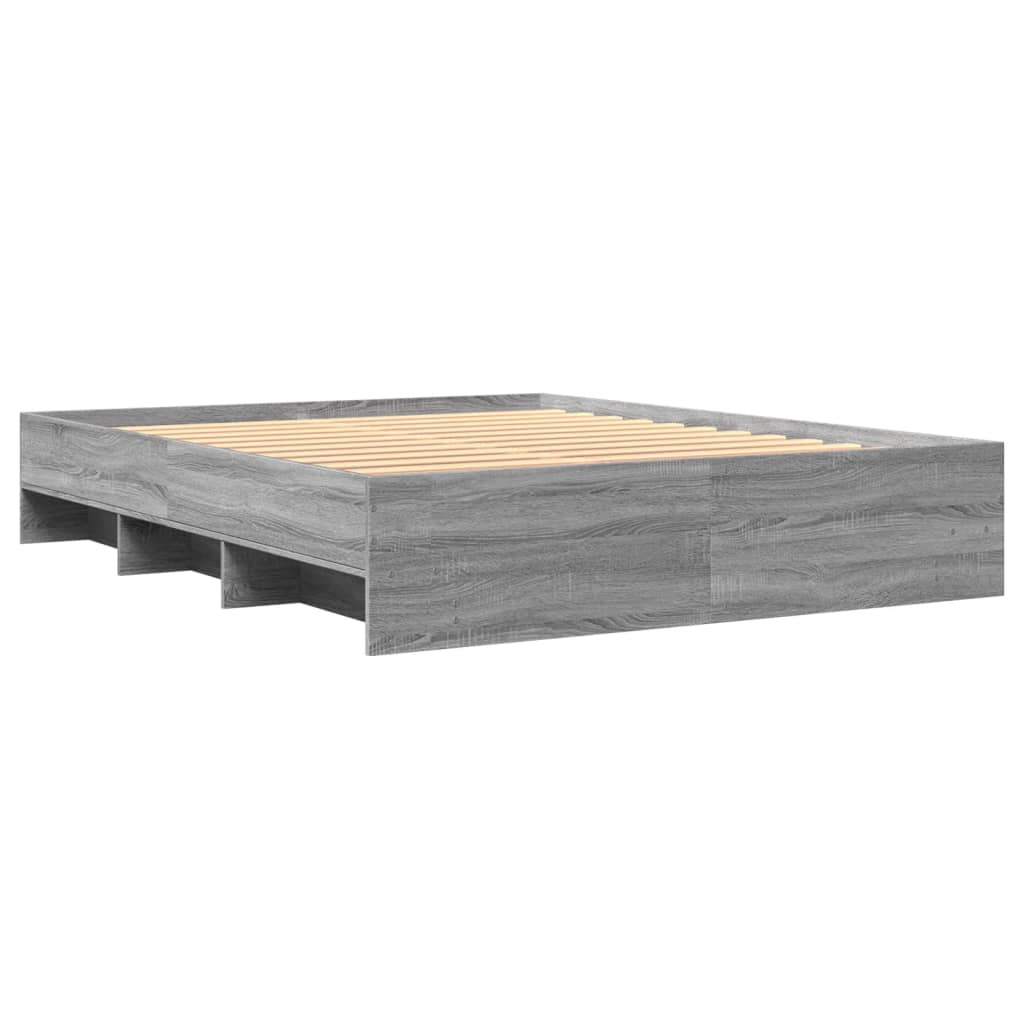 Cadre de lit sans matelas sonoma gris 150x200 cm - XIOS