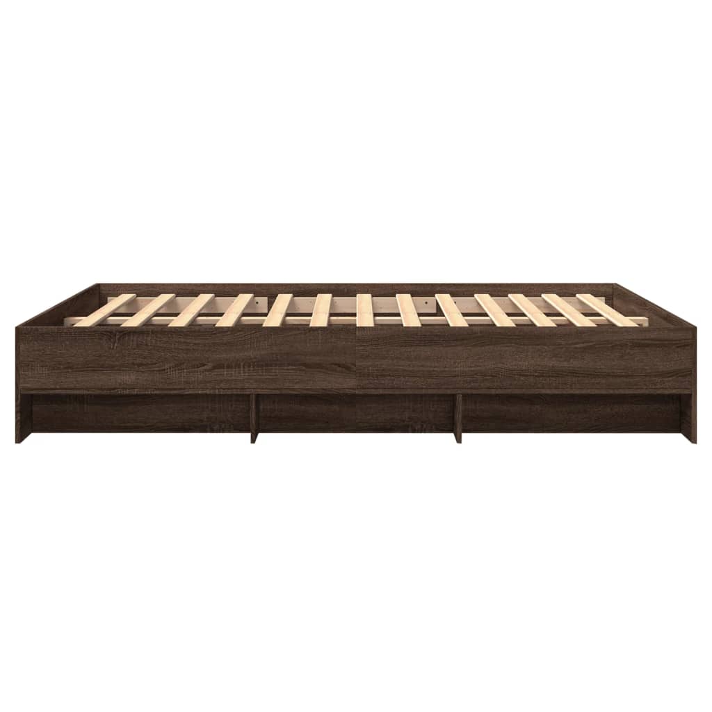 Cadre de lit sans matelas chêne marron 150x200 cm - XIOS