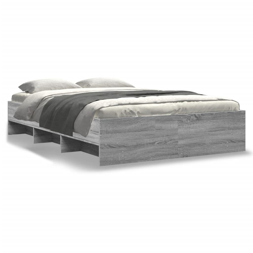 Cadre de lit sans matelas sonoma gris 140x200 cm - XIOS