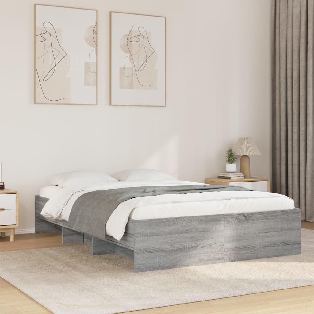 Cadre de lit sans matelas sonoma gris 140x200 cm - XIOS