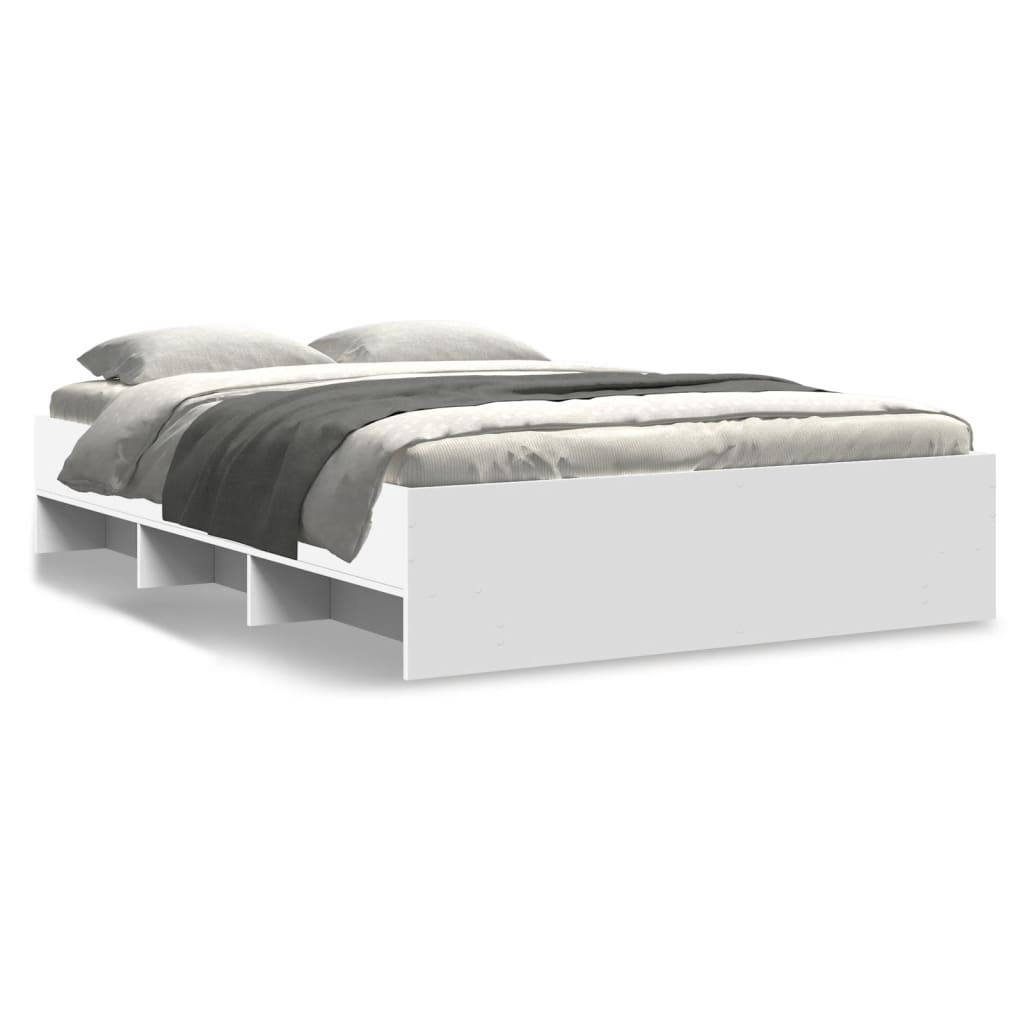 Cadre de lit sans matelas blanc 120x200 cm bois ingénierie - XIOS