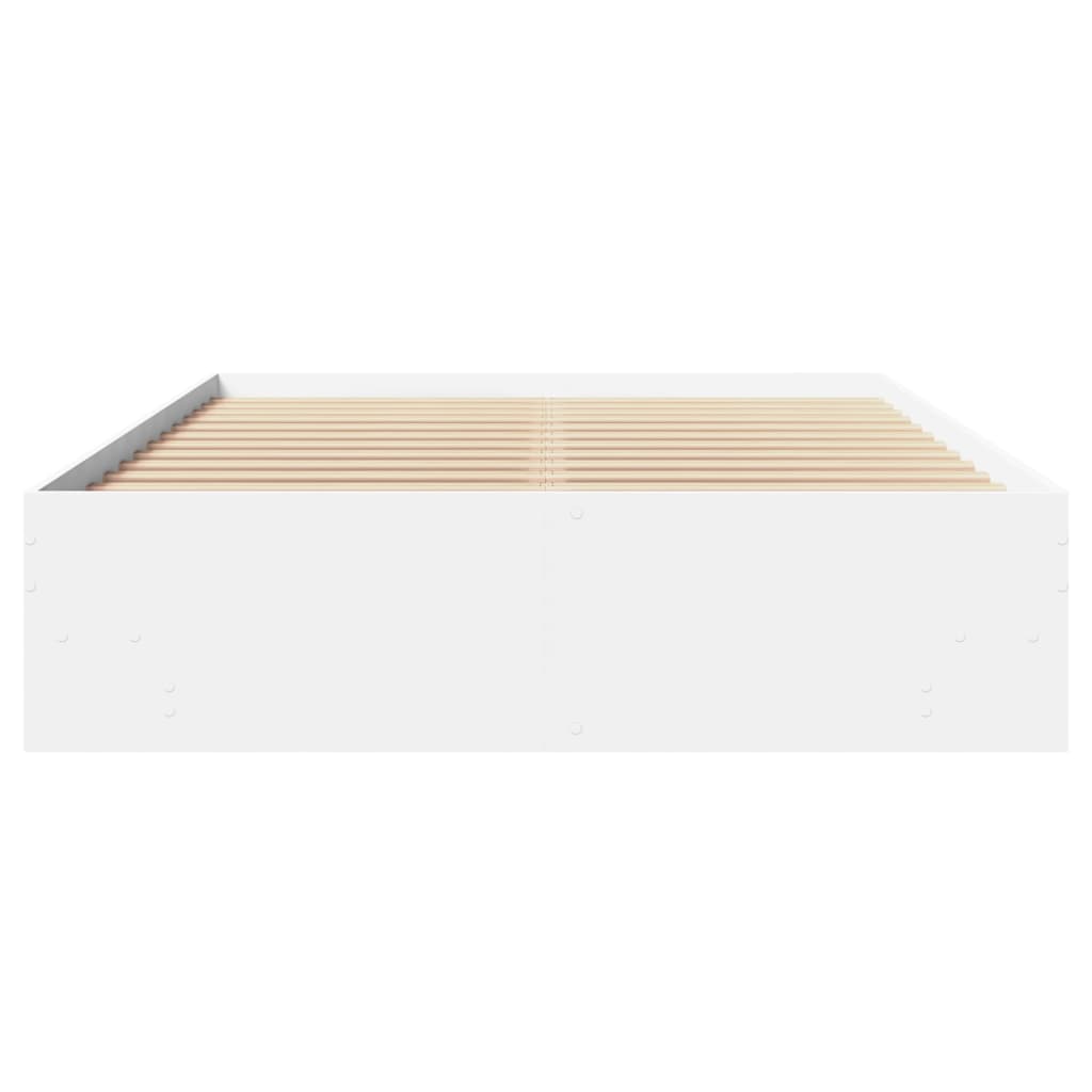 Cadre de lit sans matelas blanc 120x200 cm bois ingénierie - XIOS