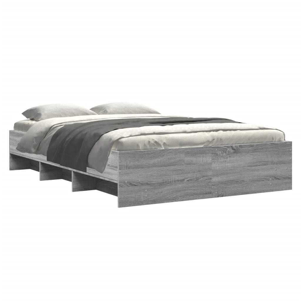 Cadre de lit sans matelas sonoma gris 120x200cm bois ingénierie - XIOS