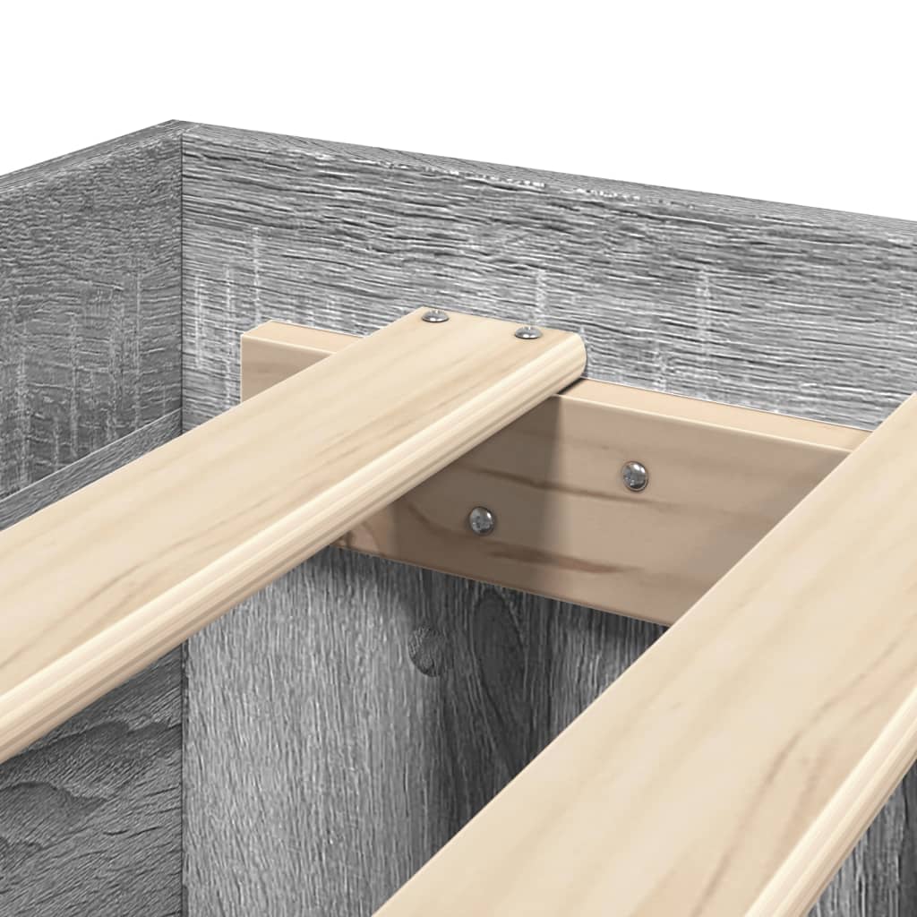 Cadre de lit sans matelas sonoma gris 120x200cm bois ingénierie - XIOS