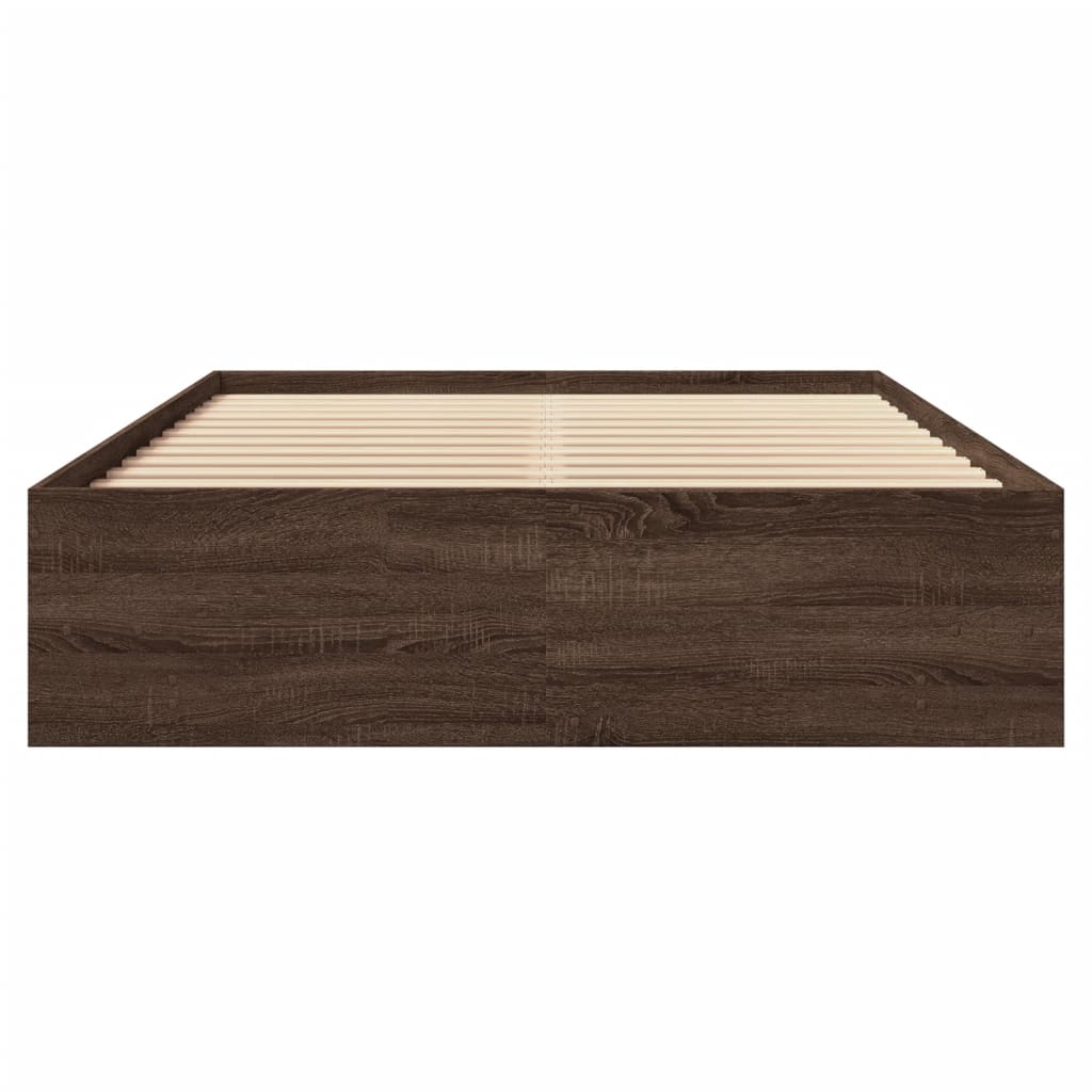 Cadre de lit sans matelas chêne marron 120x200 cm - XIOS