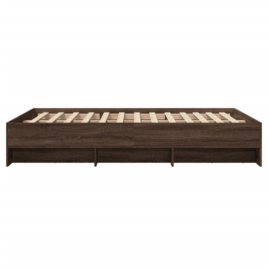 Cadre de lit sans matelas chêne marron 120x200 cm - XIOS