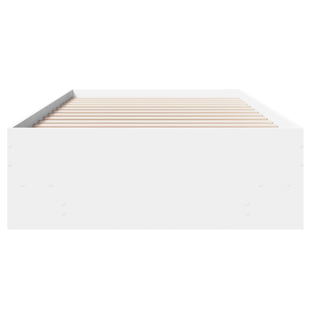 Cadre de lit sans matelas blanc 100x200 cm bois d'ingénierie - XIOS