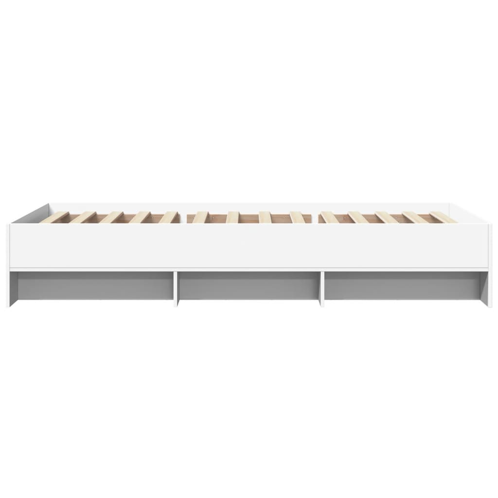 Cadre de lit sans matelas blanc 100x200 cm bois d'ingénierie - XIOS