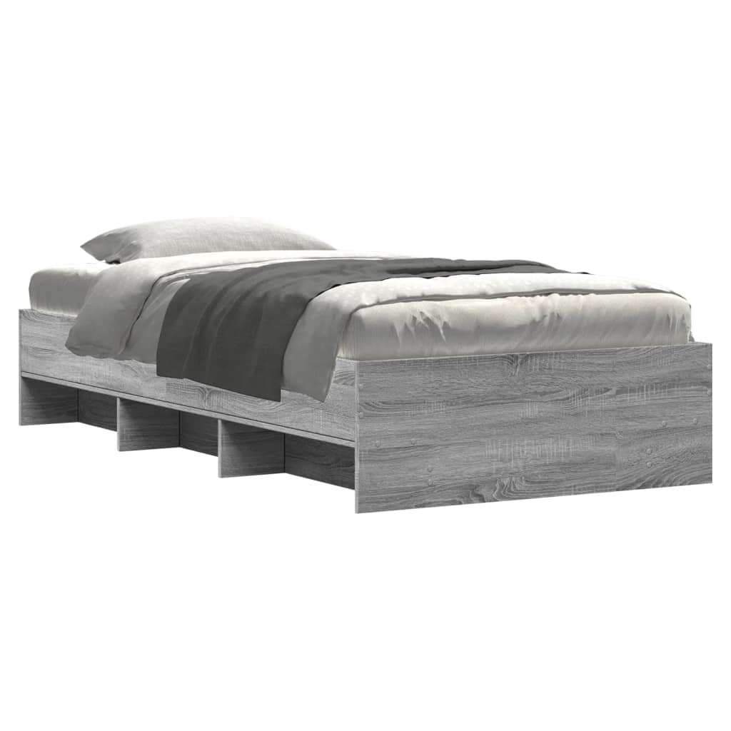 Cadre de lit sans matelas sonoma gris 100x200 cm - XIOS
