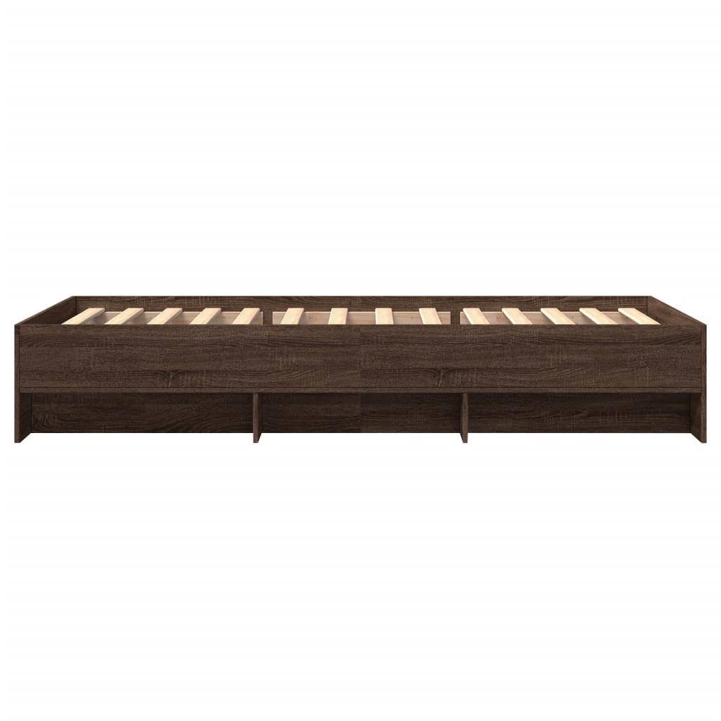 Cadre de lit sans matelas chêne marron 100x200 cm - XIOS