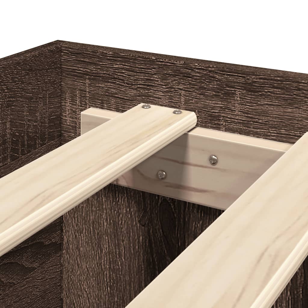 Cadre de lit sans matelas chêne marron 100x200 cm - XIOS