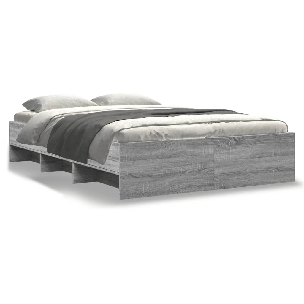 Cadre de lit sans matelas sonoma gris 140x190 cm - XIOS
