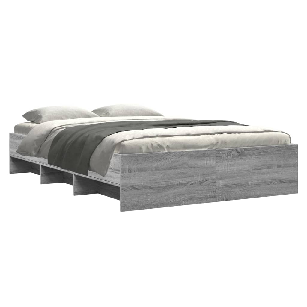 Cadre de lit sans matelas sonoma gris 140x190 cm - XIOS