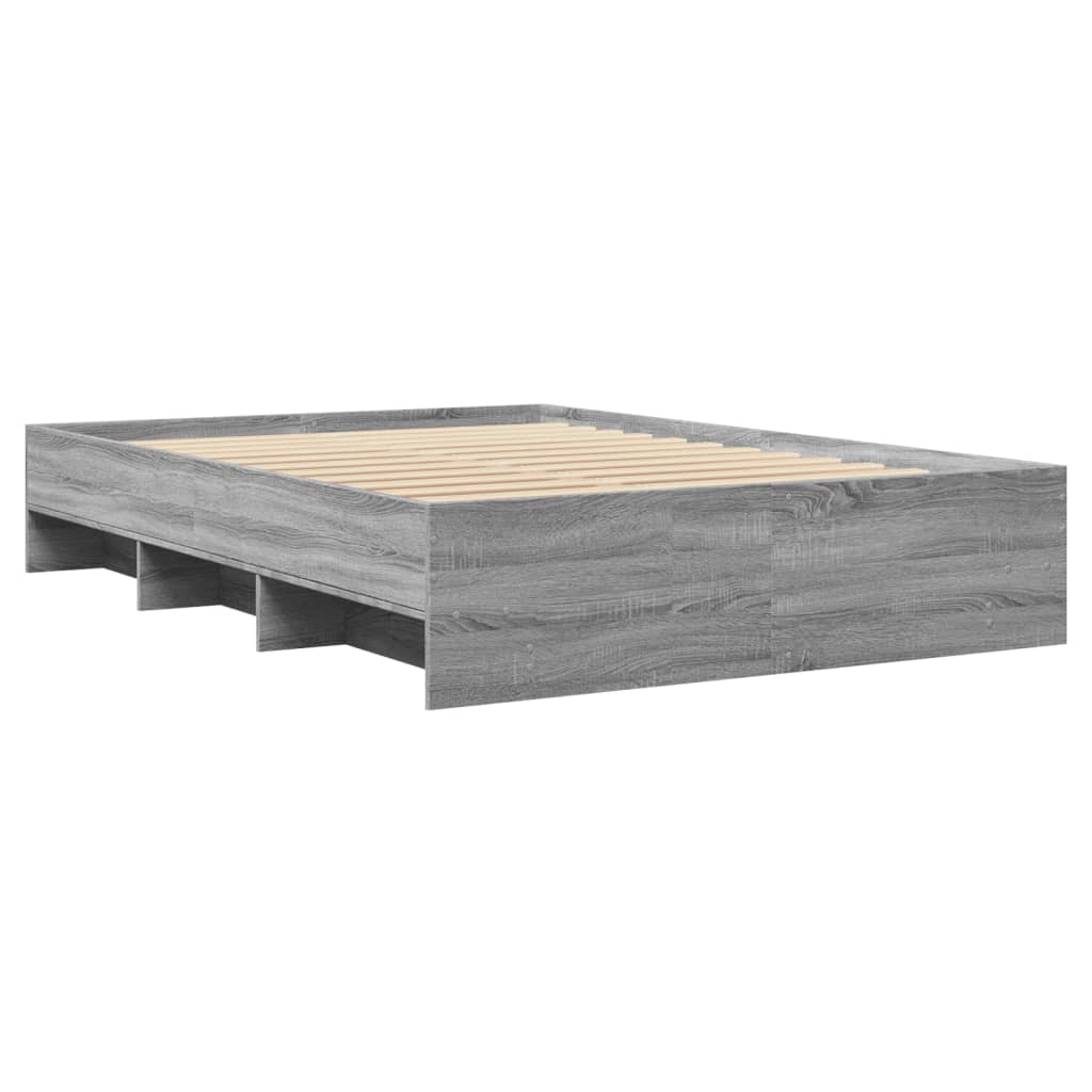 Cadre de lit sans matelas sonoma gris 140x190 cm - XIOS