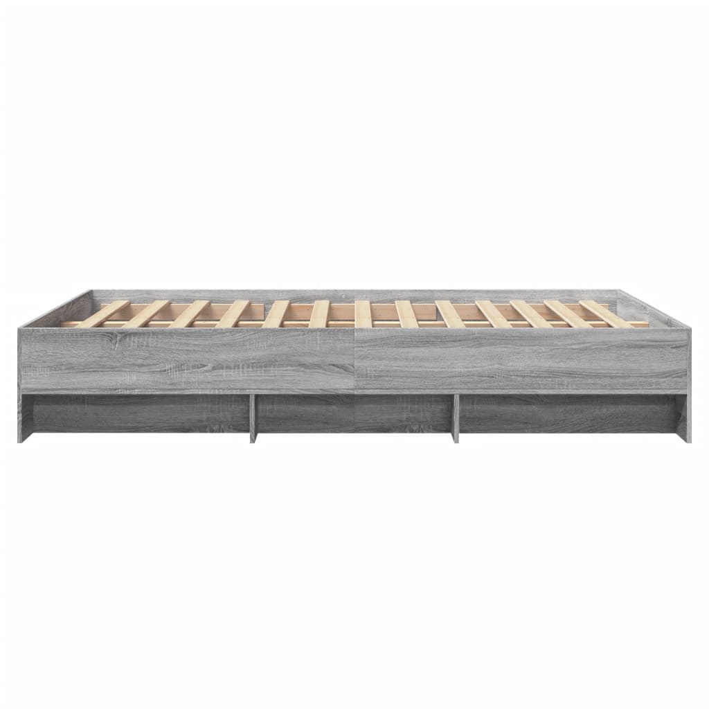 Cadre de lit sans matelas sonoma gris 140x190 cm - XIOS