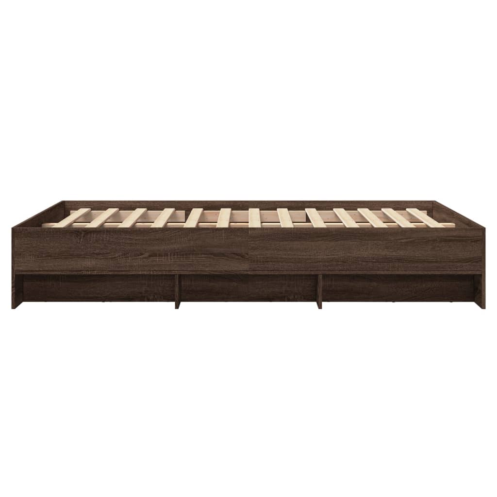 Cadre de lit sans matelas chêne marron 140x190 cm - XIOS
