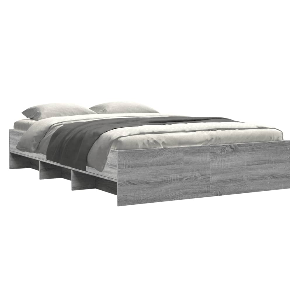 Cadre de lit sans matelas sonoma gris 135x190 cm - XIOS