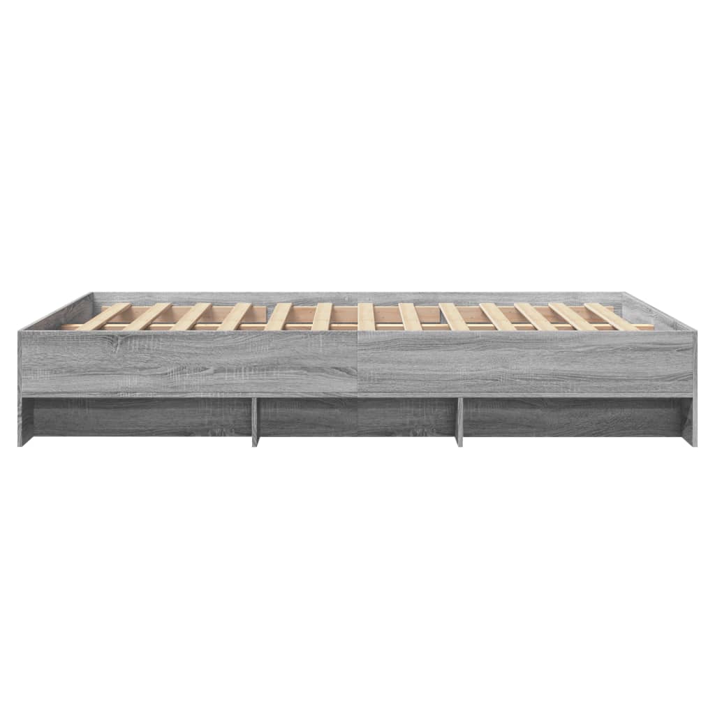 Cadre de lit sans matelas sonoma gris 135x190 cm - XIOS