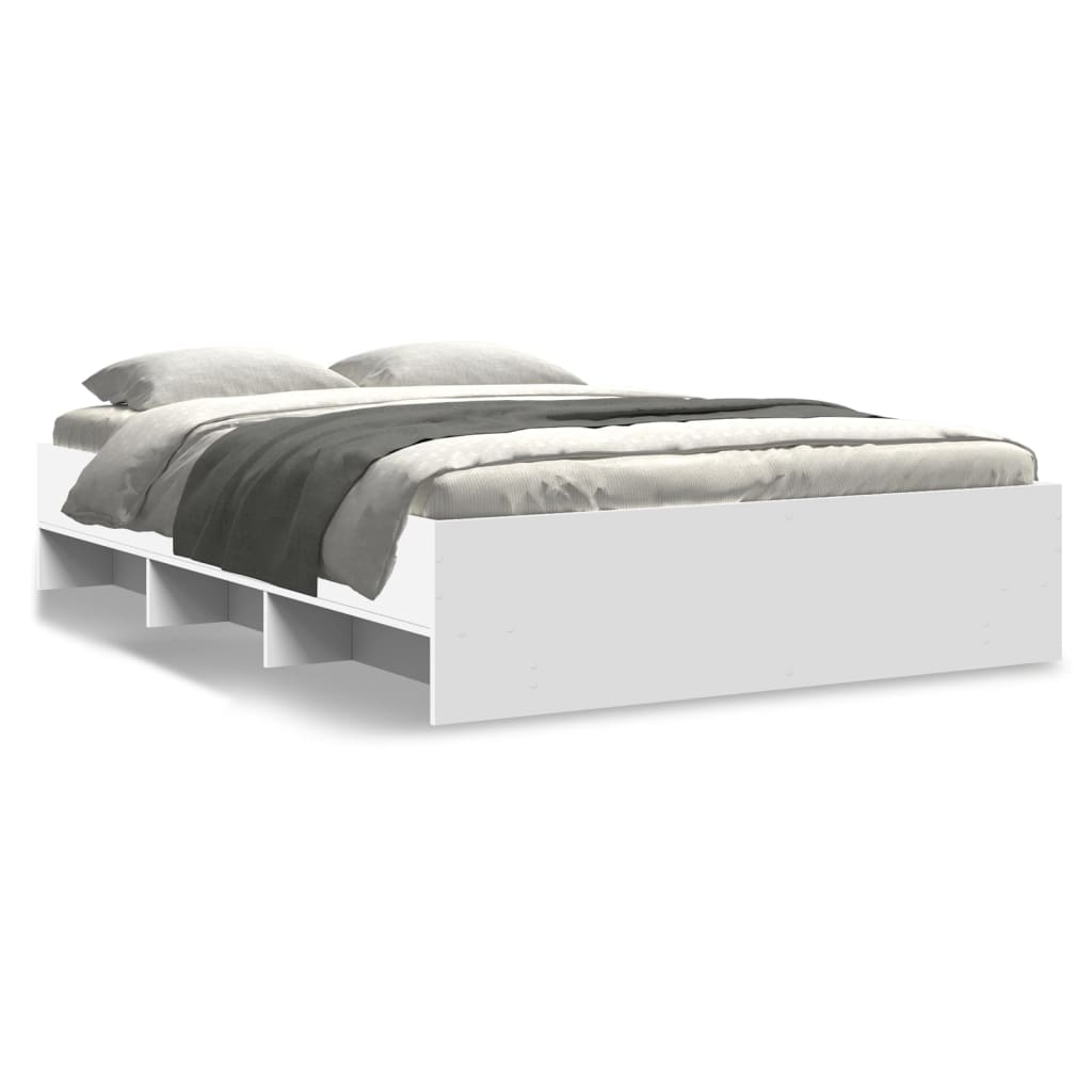 Cadre de lit sans matelas blanc 120x190 cm bois d'ingénierie - XIOS