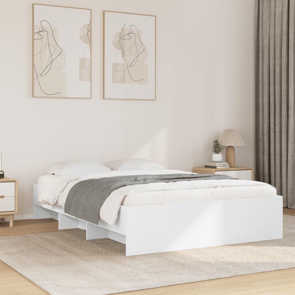 Cadre de lit sans matelas blanc 120x190 cm bois d'ingénierie - XIOS