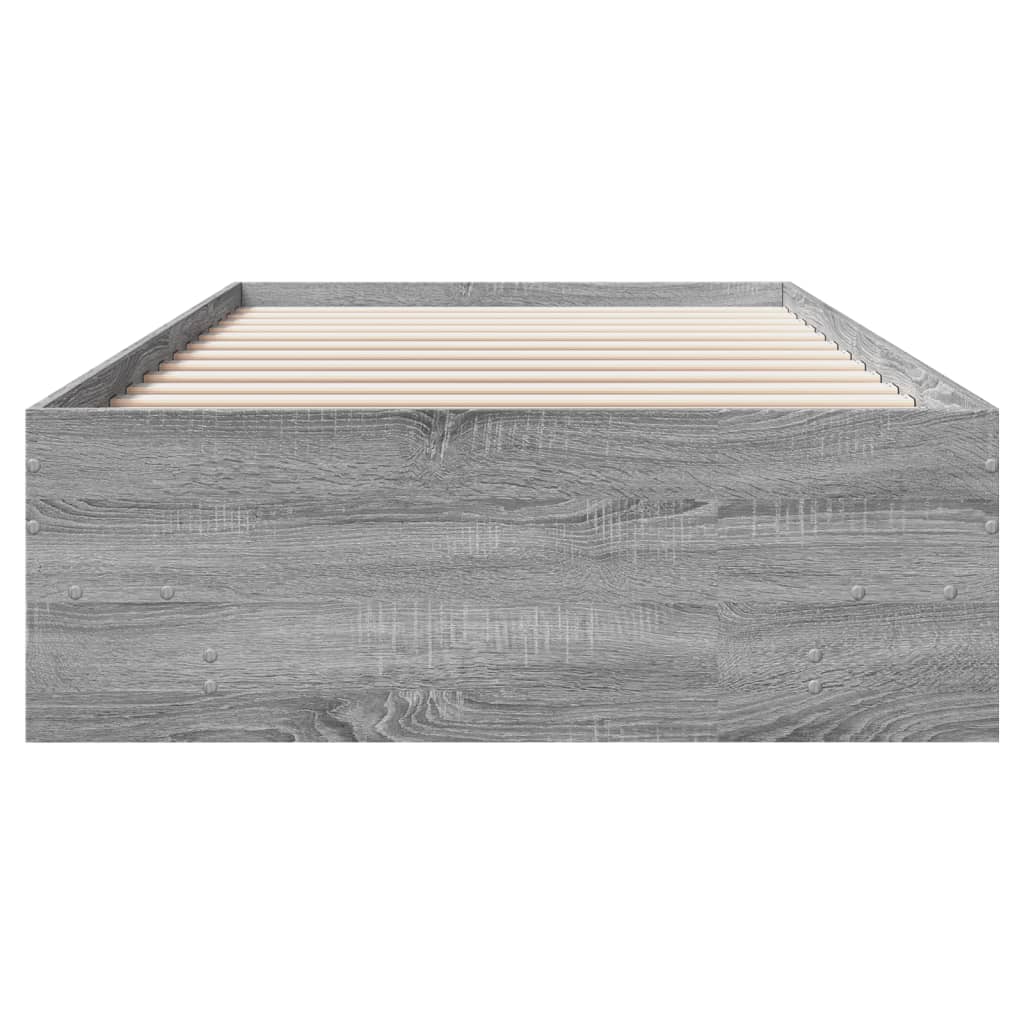 Cadre de lit sans matelas sonoma gris 75x190 cm - XIOS