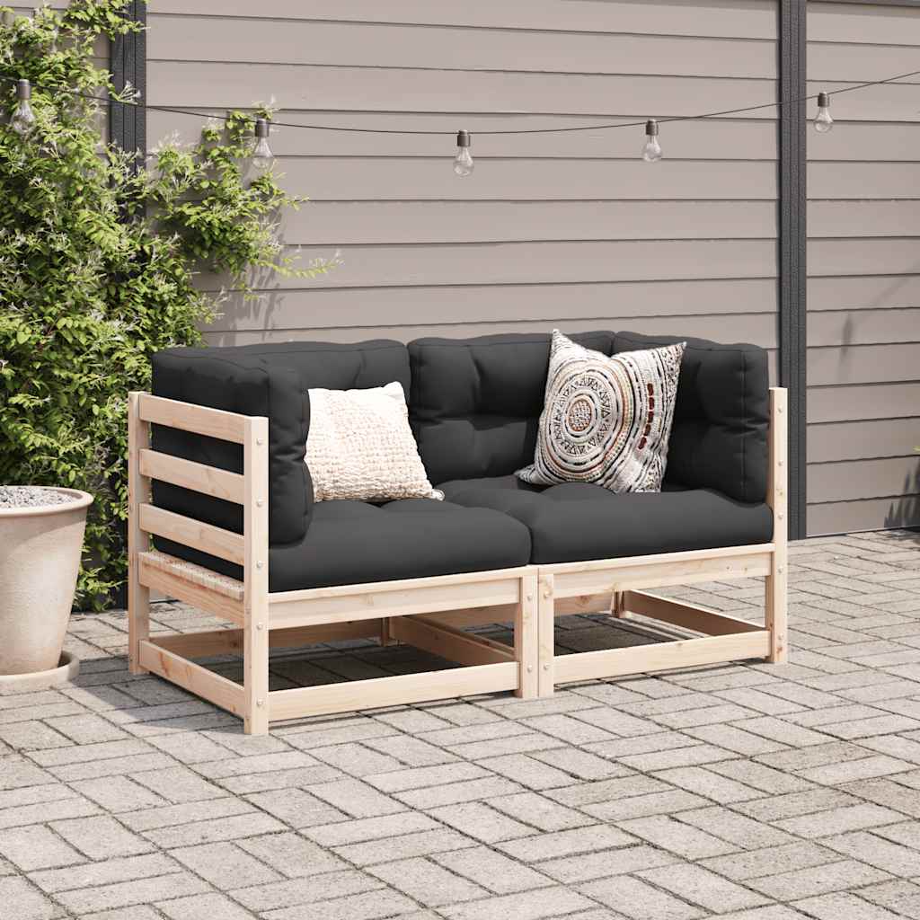Salon de jardin 2 pcs bois de pin massif - XIOS