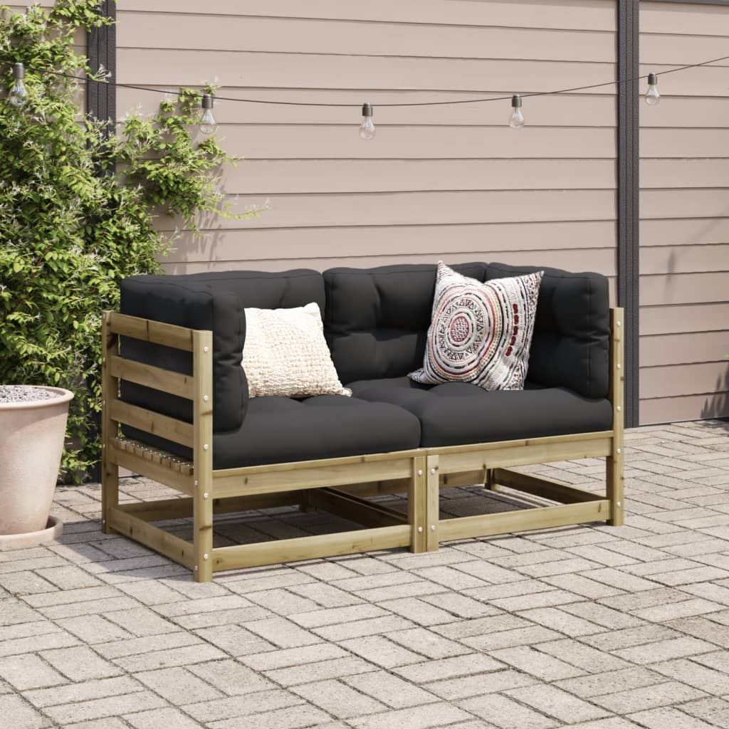 Salon de jardin 2 pcs bois de pin imprégné - XIOS