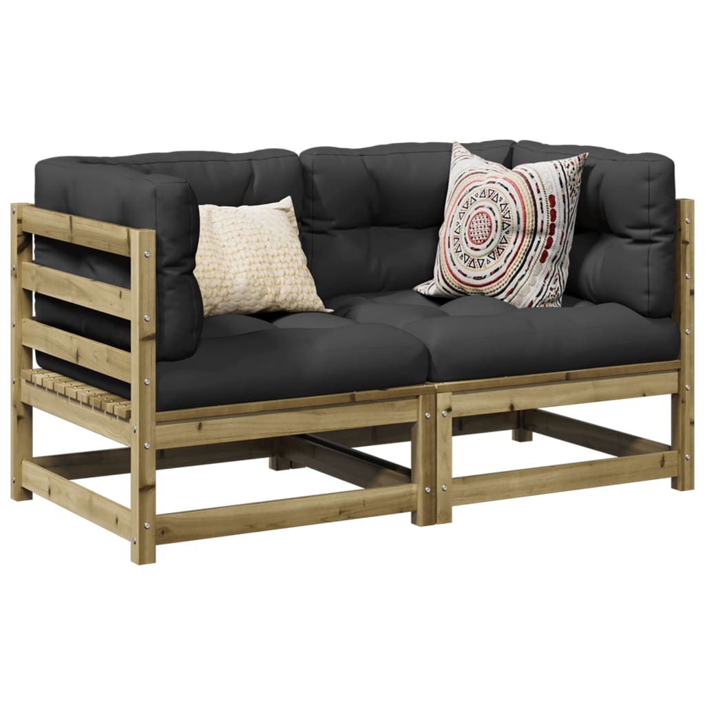 Salon de jardin 2 pcs bois de pin imprégné - XIOS